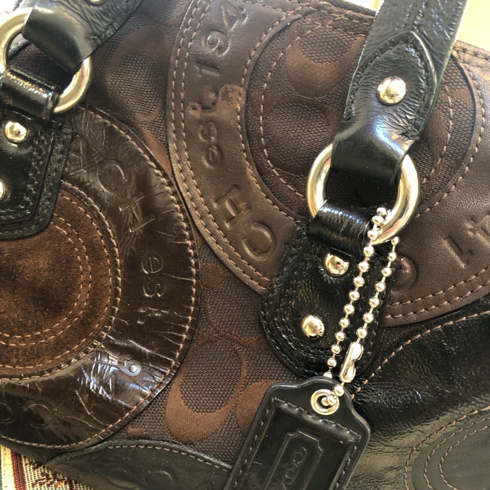 Coach Patchwork Ashley Leather Satchel Shoulder Bag - Picture 5 of 16